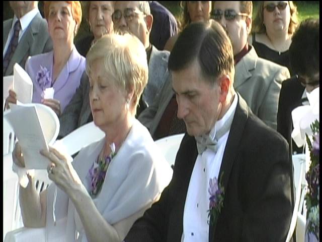 Stacys Wedding - Larrys Parents Seated 2